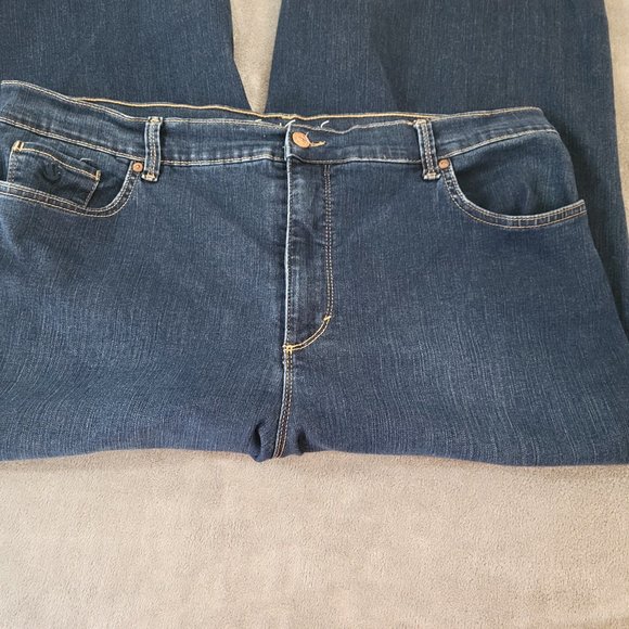 Gloria Vanderbilt Womens Jeans 18 All Around Slim Amanda Capri Dark CAP30E - Picture 2 of 9